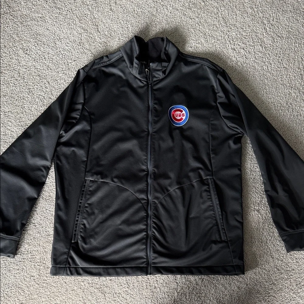 Antigua Black Windbreaker Jacket with Logo